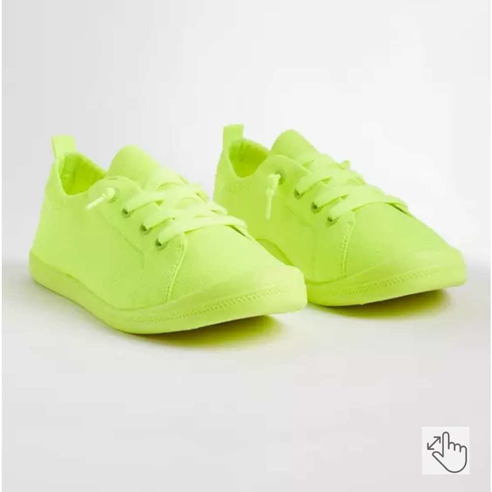 Neon Green Torrid Stretch Knit Ruched Sneaker in 10 WW - NWT